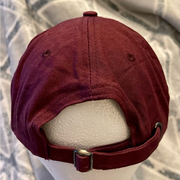 50% IDK 50% IDC Maroon Burgundy Red Cap Hat in EUC - Picture 2 of 4